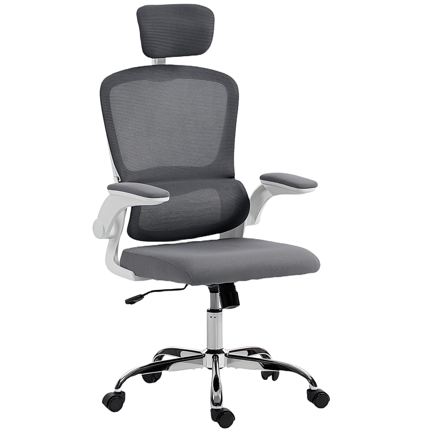 Mesh Back Office Chair, with Lumbar Support - Charcoal Grey