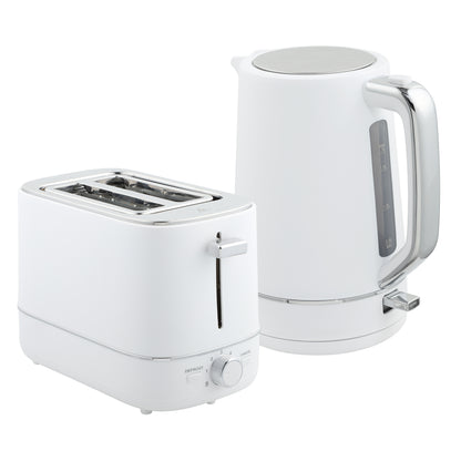 Kettle and Toaster Set, 1.7L 3000W Fast Boil Kettle & 2 Slice Toaster Kitchen Set with 6 Level Browning Controls, Defrost