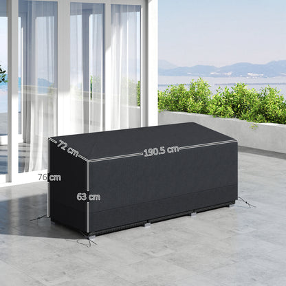 Rectangular Patio Garden Furniture Cover Waterproof for 3 Seater Sofa Bistro Set