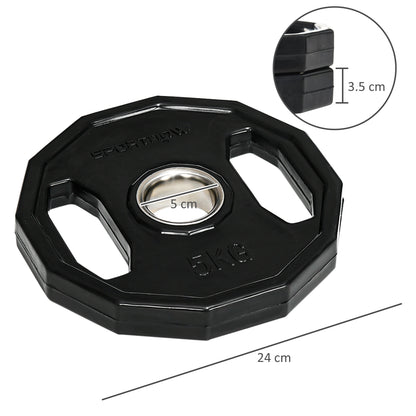Olympic Weight Plates Set, Metal and Rubber Bumper Plates Weights Discs with 2"/5cm Holes