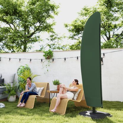 Parasol Cover, 300D Oxford Cantilever Umbrella Cover Fit for 2-4m Parasol, Green