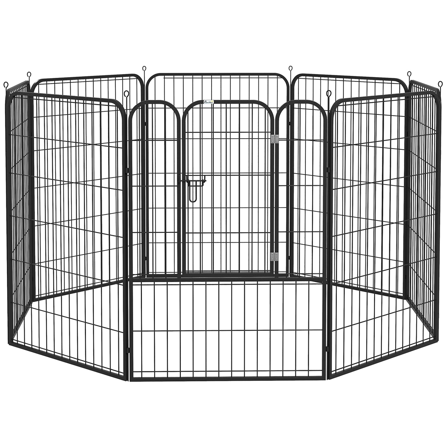 8 Panels Heavy Duty Puppy Playpen, for Large, Medium Dogs, Indoor and Outdoor Use - Black