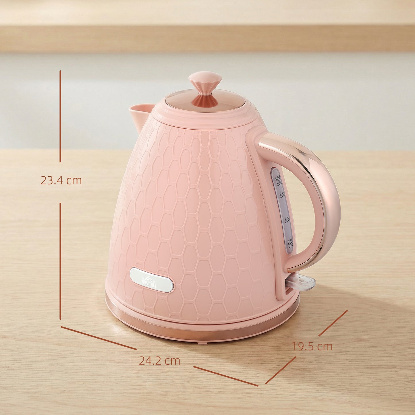 3kW Rapid Boil Honeycomb Kettle - Light Pink