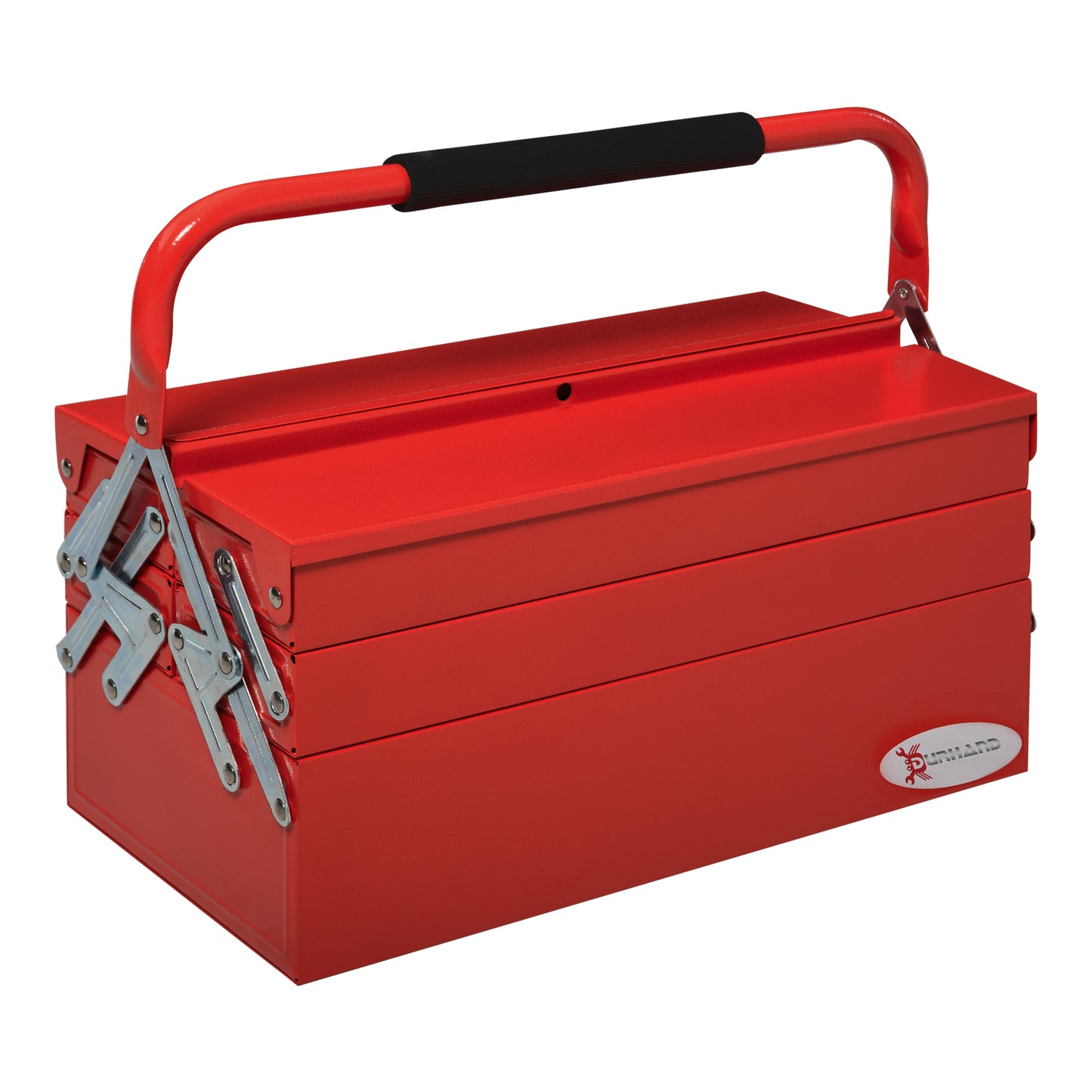 Metal Tool Box 3 Tier 5 Tray Professional Portable Storage Cabinet Workshop Cantilever Toolbox with Carry Handle