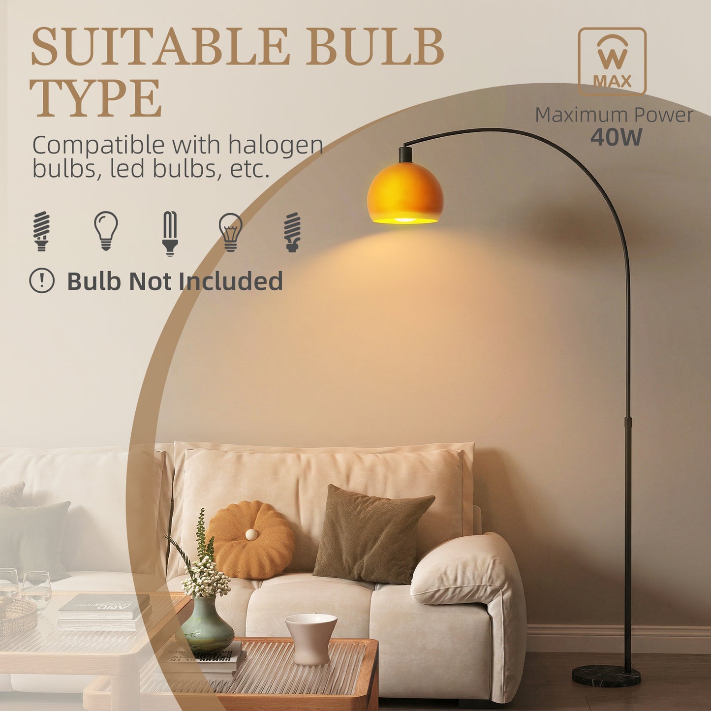 Floor Lamp for Living Room, Modern Standing Lamp with Shade & Foot Switch for Bedroom, Office, Black