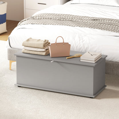 Storage Chest, Large 113L Blanket Box, Shoe Bench with Safety Hinged Lid, Storage Trunk, Bed End Bench for Bedroom, Hallway