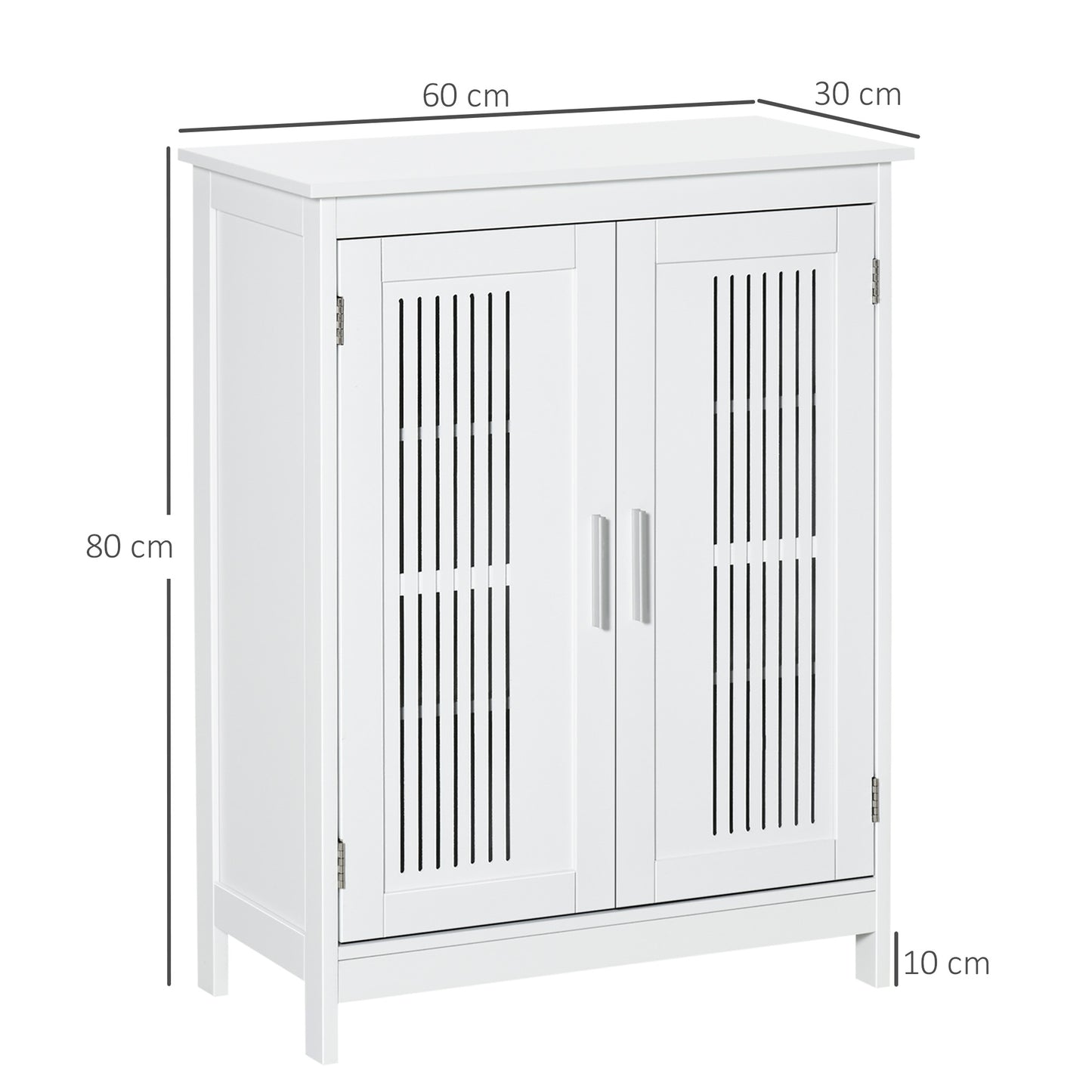 Modern Bathroom Floor Cabinet - White