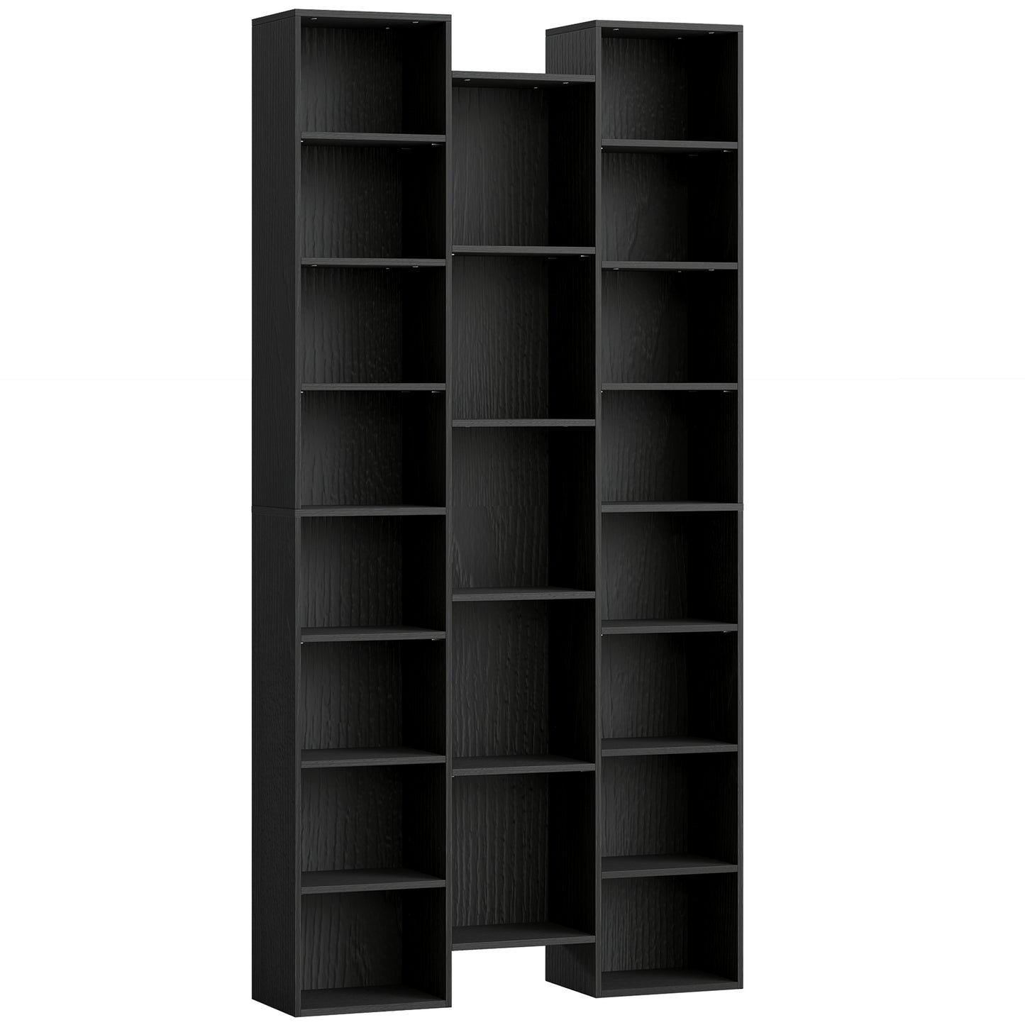 21-Compartment Bookshelf - Black