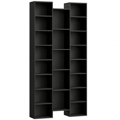 21-Compartment Bookshelf - Black