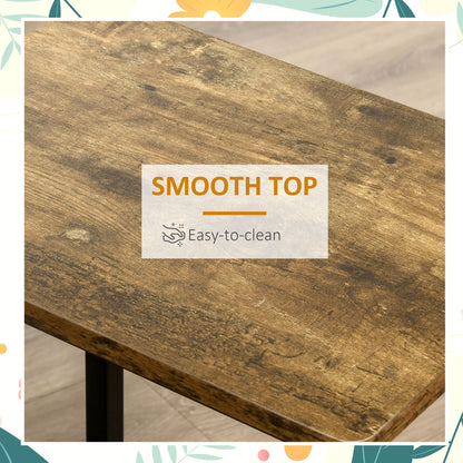 Industrial Bar Stools, Set of 2 Kitchen Breakfast Bar Chairs with Footrest, Counter Height Island Stools for Dining Area