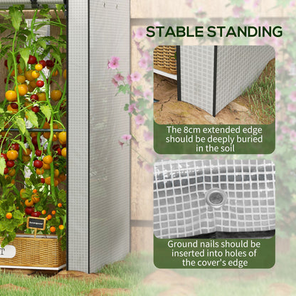 Mini Greenhouse with 4 Wire Shelves, Portable Tomato Greenhouse