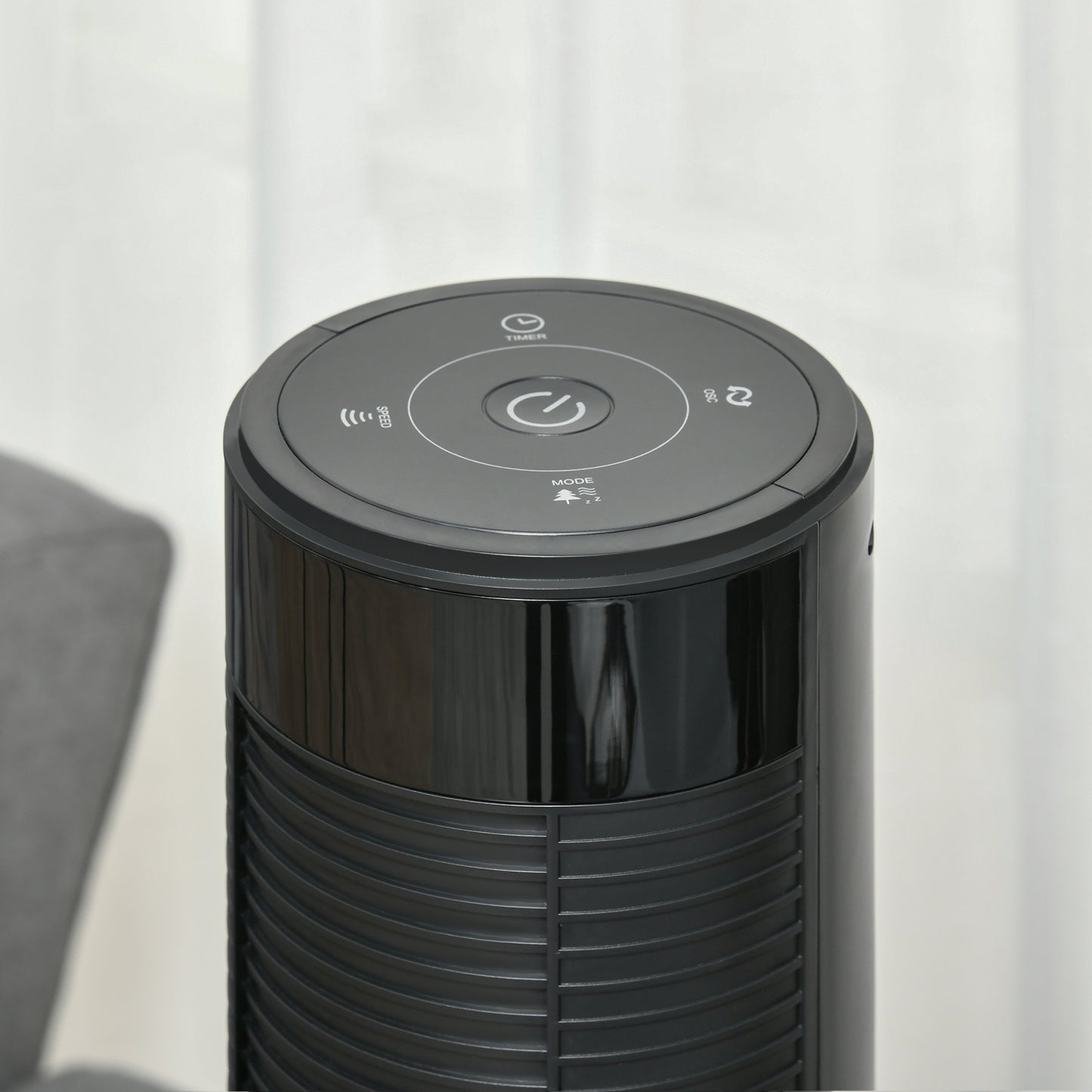 46" Oscillating Tower Fan with Remote Control, 12H Timer, 3 Speed, 4 Modes, Quiet Cooling Fans