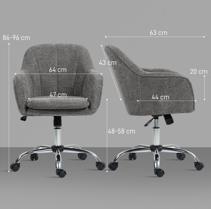 Snow Flannel Office Chair - Grey