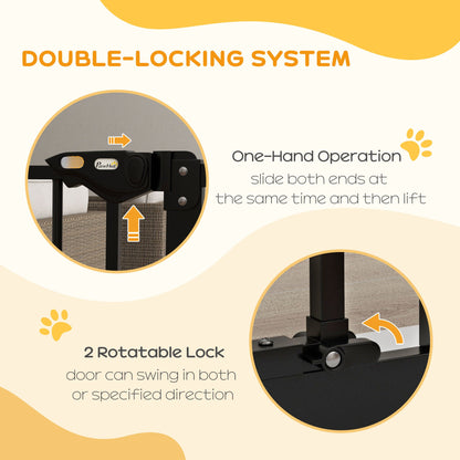 Adjustable Safety Gate w/ One Extensions, Four Adjustable Screws, Black
