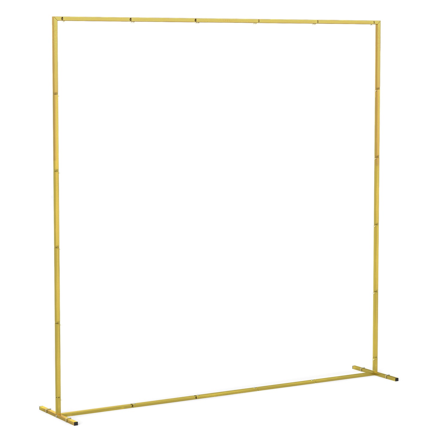 Wedding Arch Backdrop Stand, Square Metal Arch Frame with U-shaped Stakes, Gold Wedding Arch, 6.6 FT