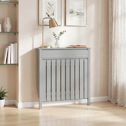 93 x 88.5cm Rustic-Look Radiator Cover - Grey