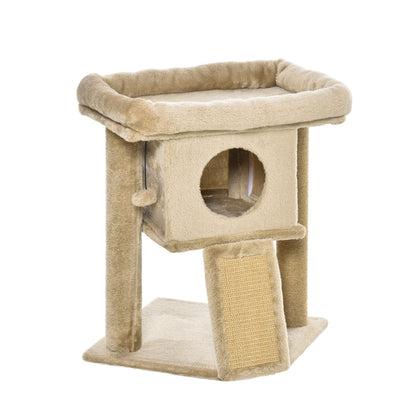 Cat Tree Tower for Indoor Cats Cat Scratching Post Climbing Activity Centre w/Jute Scratching Pad, Toy Ball, Cat House