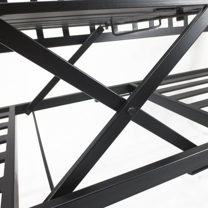 Metal Bench W/Table, 150Lx53Wx95H cm