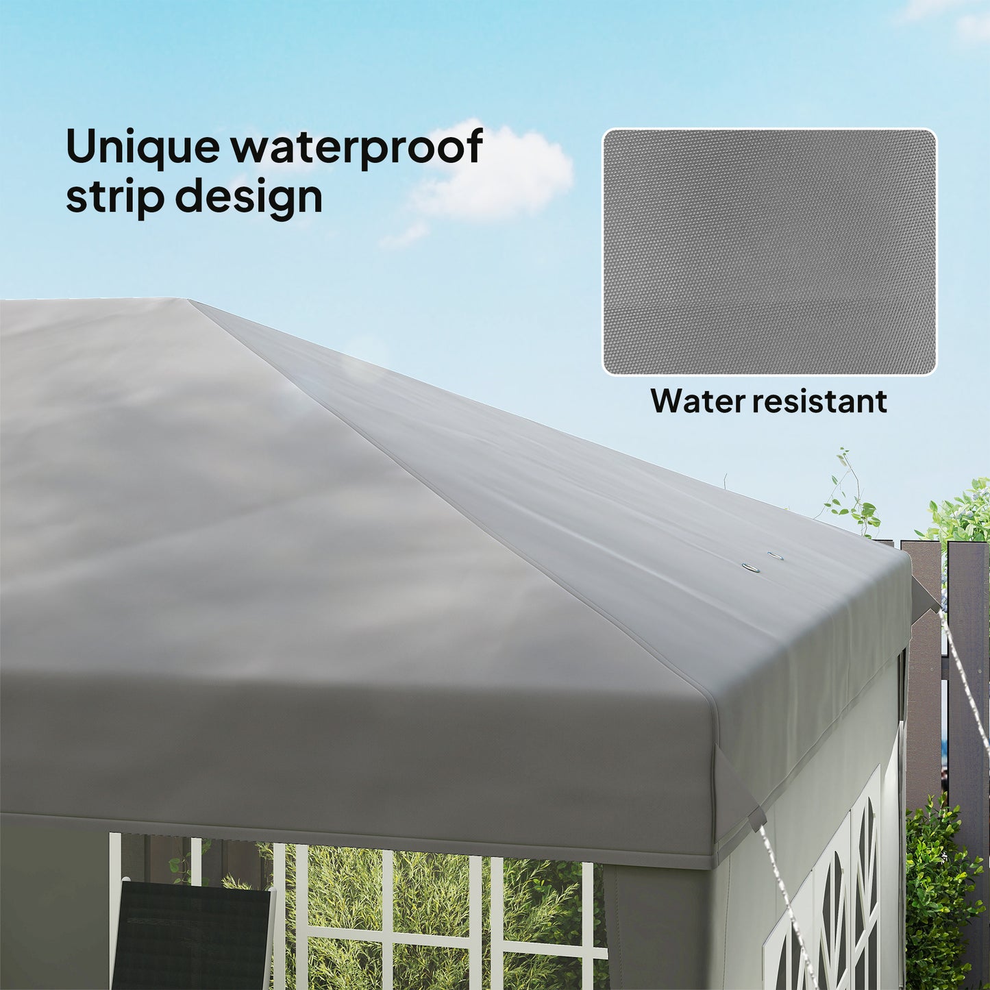 3 x 6m Pop-Up Gazebo, with Removable Walls - Grey