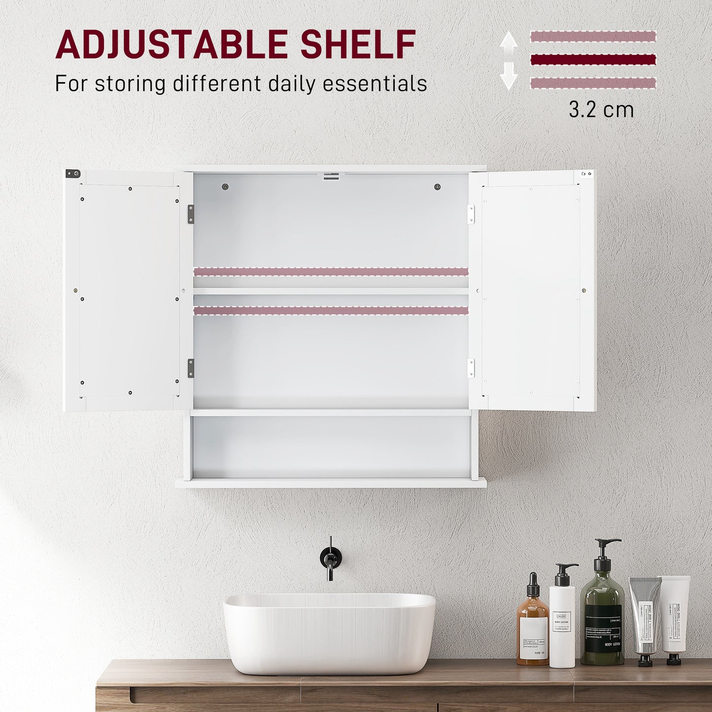 Bathroom Wall Storage Cabinet - White
