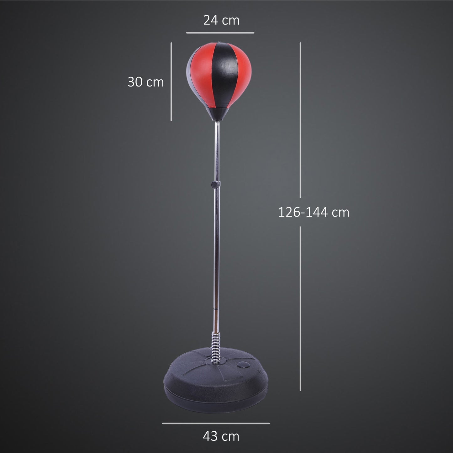 Punching Bag with Stand, 126-144 cm Height Adjustable Boxing Set Free Standing Speed Bag with Gloves and Air Pump for Teenage