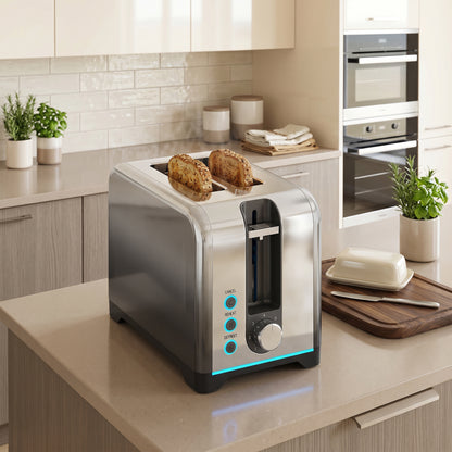 2 Slice Toaster with 7 Browning Levels, Reheat, Defrost and Cancel Functions