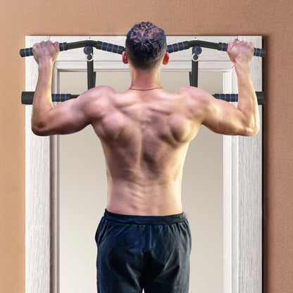 Multi-Grip Doorway Pull Up Bar with Non-Slip Grips, Chin Up Bar with Anti-Fall Slot for Indoor Gym Upper Body Workout