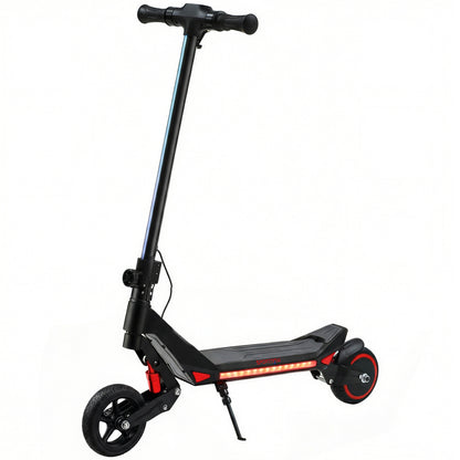 Electric Scooter for Kids, Foldable E Scooter for Age Age 6+ with LED Display, RGB lights, Up to 16km/h, Black
