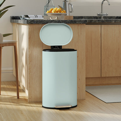 30 L Modern Curved Kitchen Bin - Green