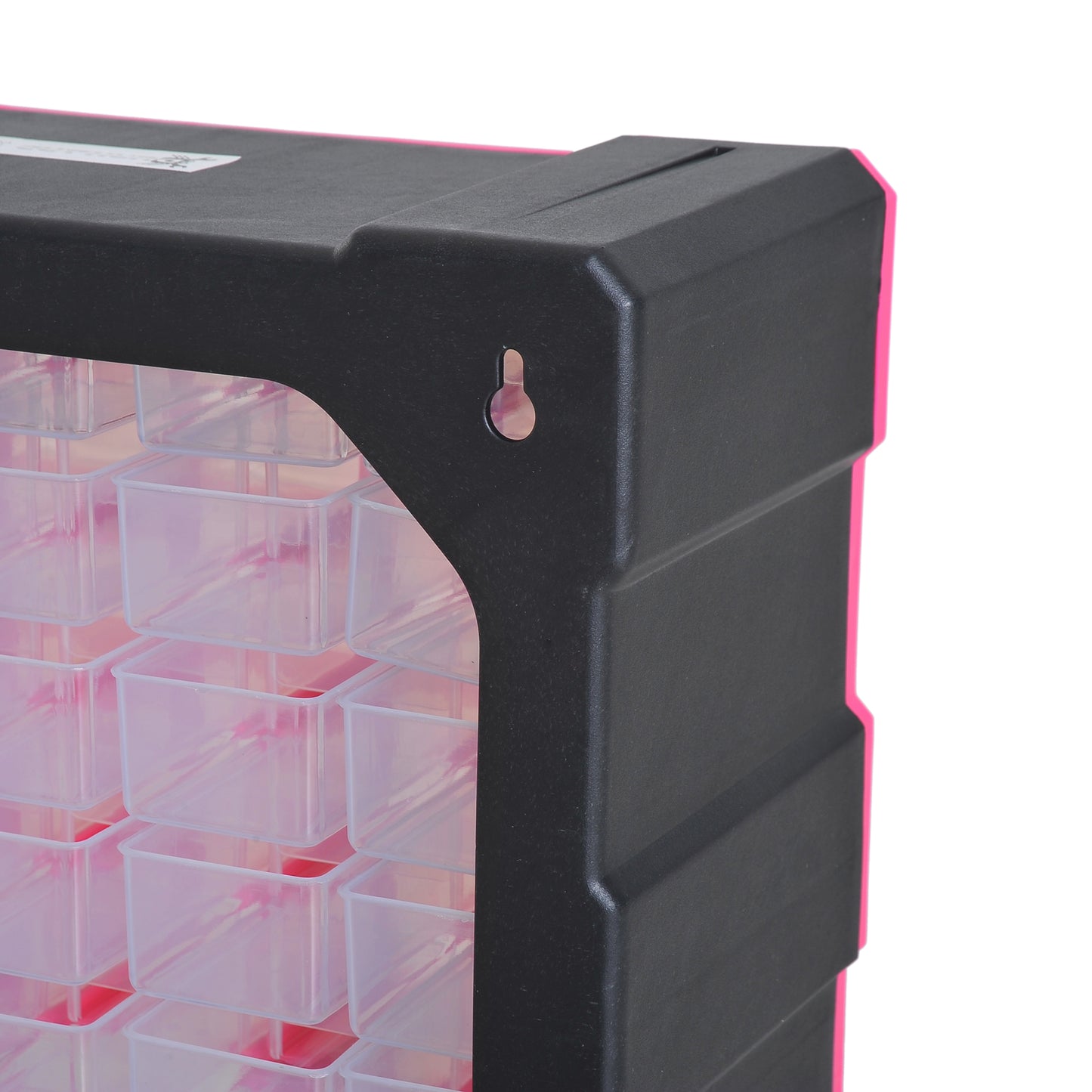 39 Drawers Parts Organiser Wall Mount Tools Storage Cabinet Small Nuts Bolts Garage Clear
