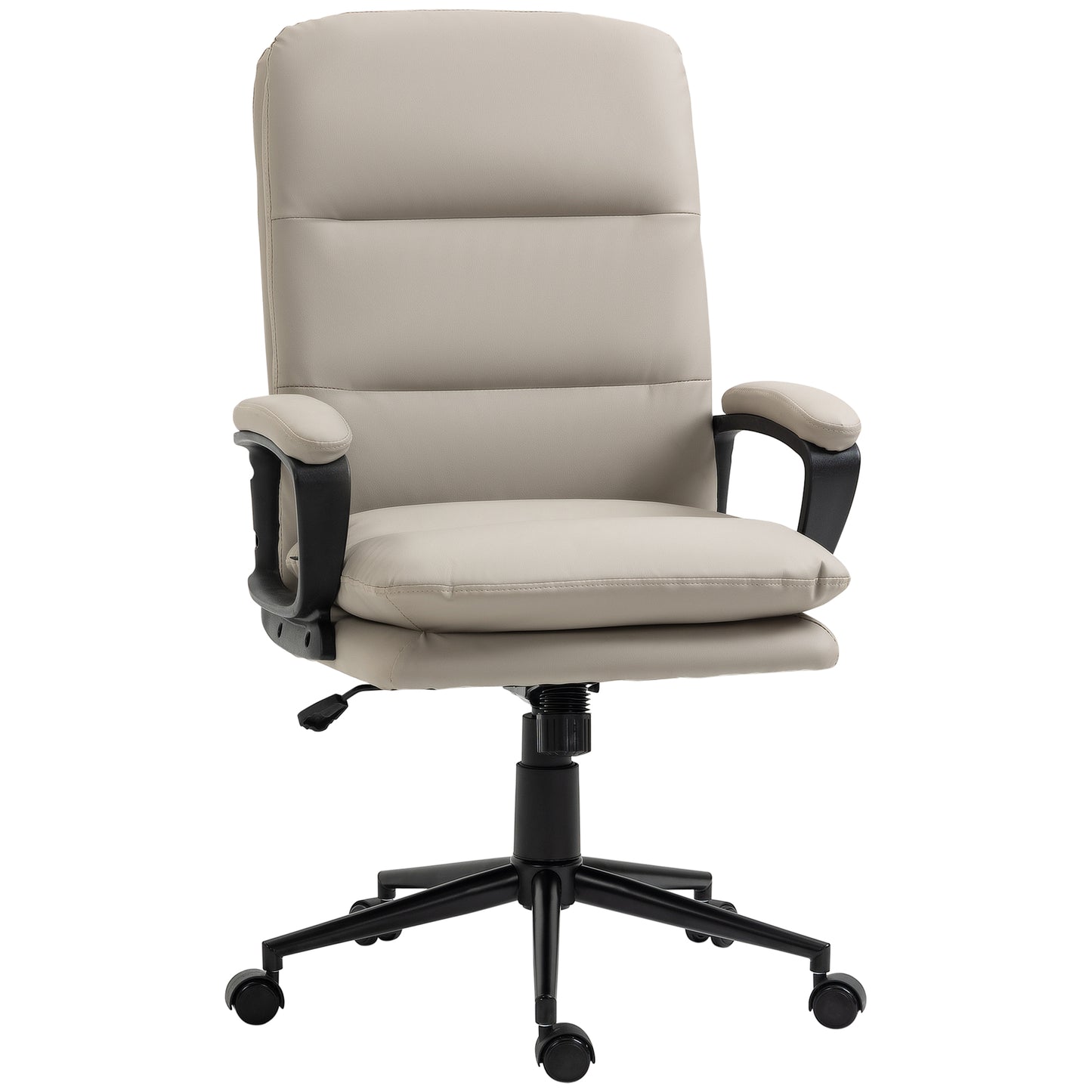 Office Chair, PU Leather Computer Desk Chair Office Chair with Adjustable Height and Swivel Rolling Wheels for Work Study