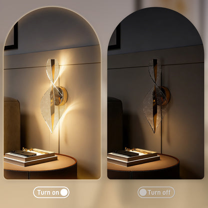 Led Wall Lamp 2 Pack, 13W Modern Indoor Spiral Wall Light, Colour Temperature Adjustable 3000K/4000K/6500K, for Bedroom