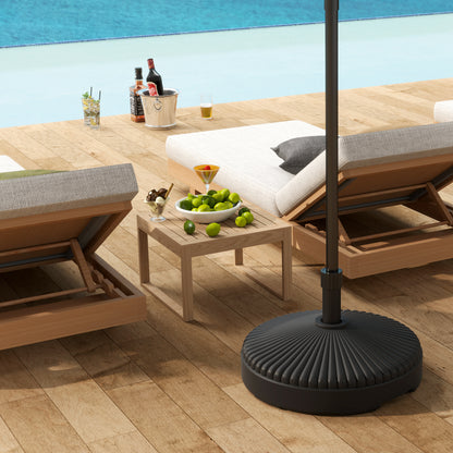 Garden Parasol Base Holder, 28kg Sand Filled, 23kg Water Filled, Sun Umbrella Base, Φ55 x 30H cm Black