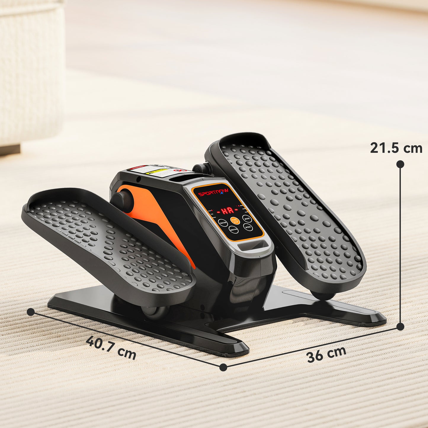 Under Desk Elliptical Machine for Home, Electric Elliptical Machine with 12 Adjustable Speed, LED Monitor