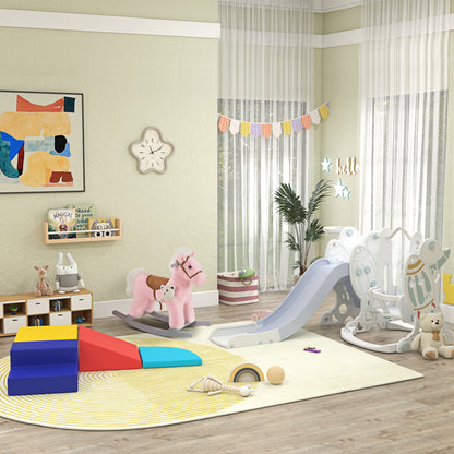 Soft Play 4-piece Climb and Crawl Foam Toddler Stairs and Ramp Colorful Children's Educational Software Activity Toys for Bab