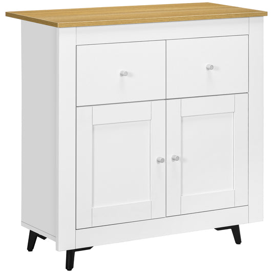 Sideboard Storage Cabinet, Modern Kitchen Cupboard with Double Doors and Drawers for Dining Room, Living Room and Entryway