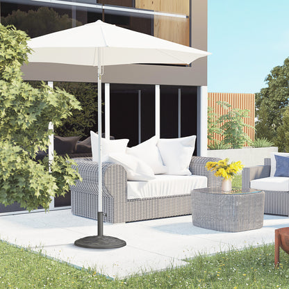 19KG Resin Umbrella Base Garden Parasol Base Stand Round Sun Shade Holder Suitable For Pole Between Φ38mm to Φ48mm