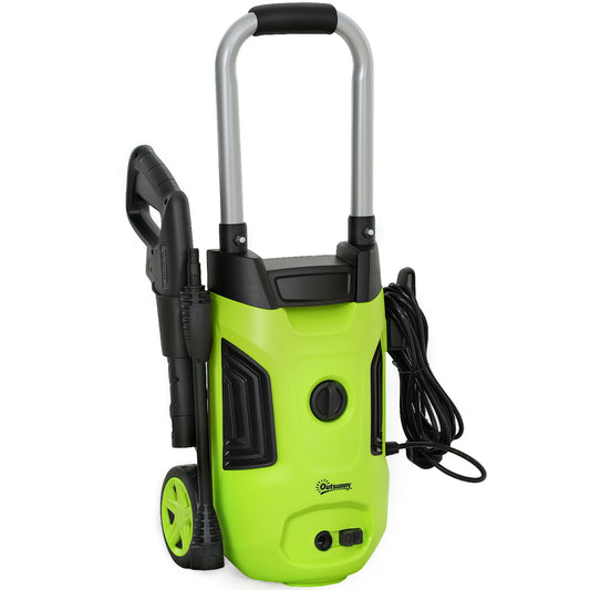 1800W 150-Bar Pressure Washer, with Adjustable Nozzle - Green