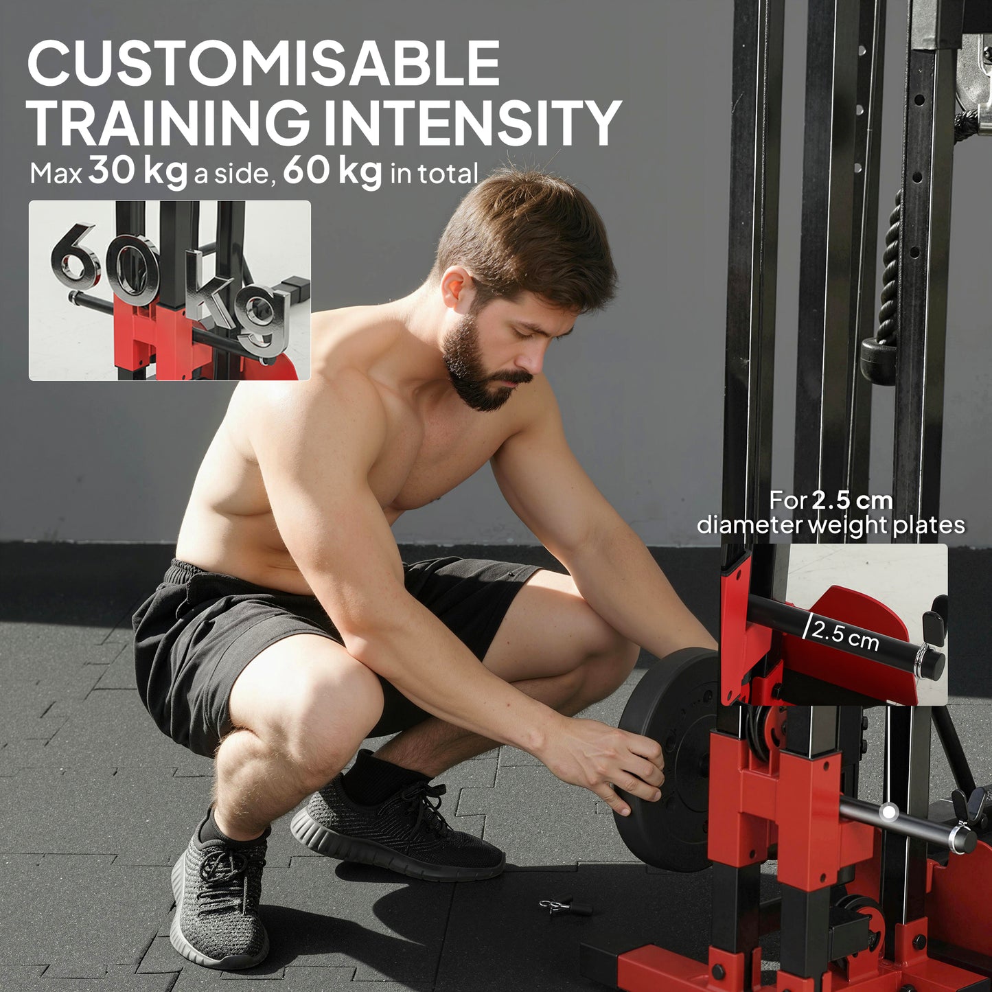 Power Tower with Lat Pull Down Machine, Pull Up Bar, Dip Station, Adjustable Height Power Pack for Home Gym