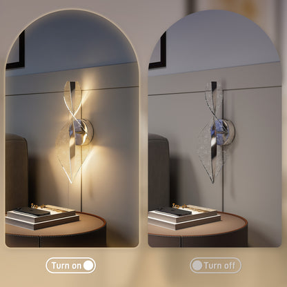 Led Wall Lamp 2 Pack, 13W Modern Indoor Spiral Wall Light, Colour Temperature Adjustable 3000K/4000K/6500K, for Bedroom