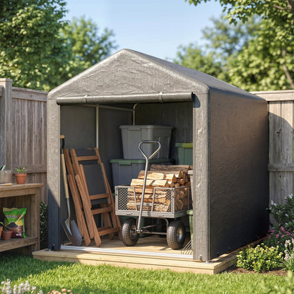 2.2 x 1.6 m Outdoor Storage Tent, with Accessories - Dark Grey