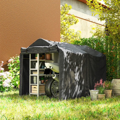 2.2 x 1.6 m Garden Storage Tent, Waterproof Anti-UV Bike Tent with Roll-up Zipper Door