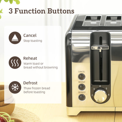 Retro 3000W Kettle and Toaster Set - Black