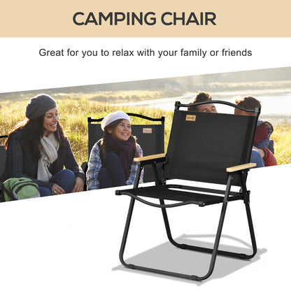 Camping Chair for Adults, Lightweight Folding Chair, Portable Chair for Camping, Fishing, Beach and Outdoor Travel, Black