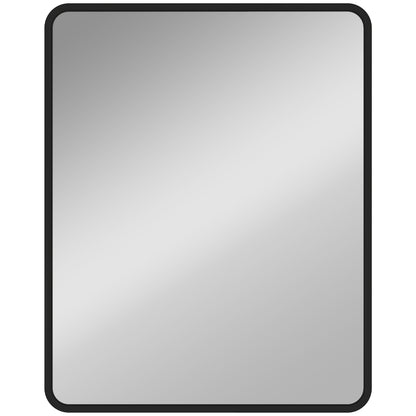 Rectangular Wall Mirror with HD Glass - Black