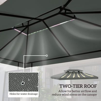 Gazebo Roof Replacement, for 3 x 4m Frames - Grey