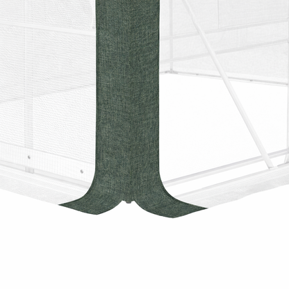 3 x 2(m) Walk-In Tunnel Greenhouse, with Accessories - White