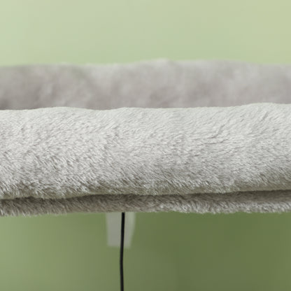132cm Cat Tree w/ Scratching Posts, Pad, Cat Bed, Cat House, Jumping Platform, Grooming Brush, Anti-Tip Kit, Light Grey