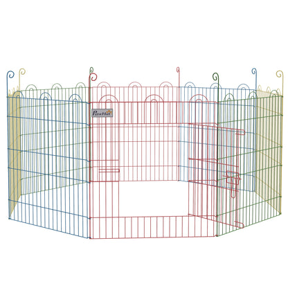 Pet Playpen Crate, with Eight Panels, Door, for Indoors and Outdoors, 60H x Φ156cm