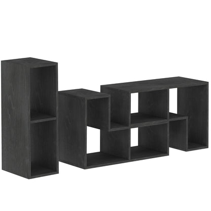 Three-Block Modular TV Stand - Black Wood-Effect